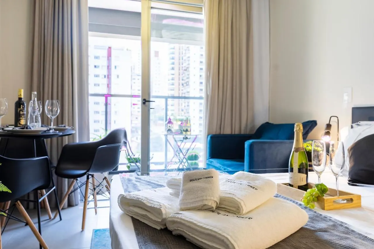 Appartement Allianz Parque - Estudio Moderno Com Internet Ultra-Veloz, Ac E Academia São Paulo